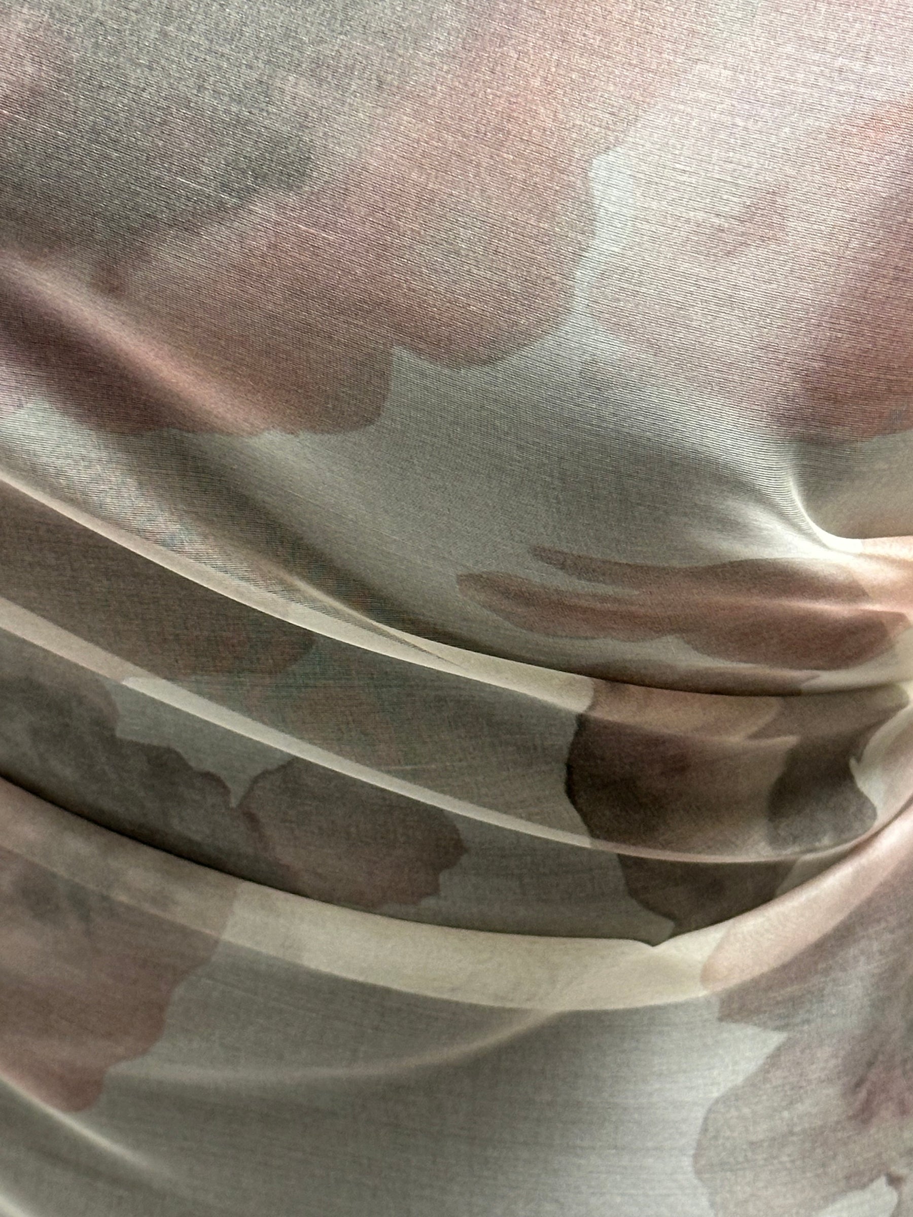 Organza de soie imprimé rose - PR2003