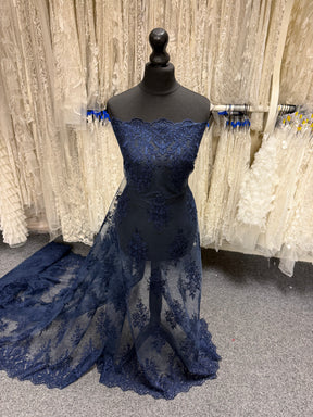 Dentelle Cordonnée Marine - LA7009
