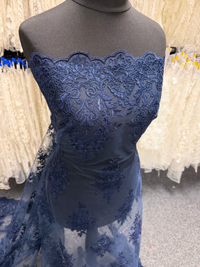 Dentelle Cordonnée Marine - LA7009