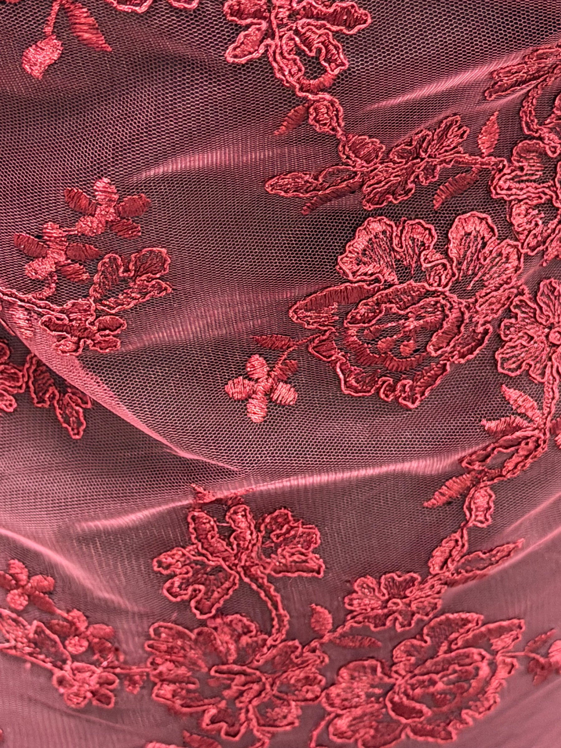 Dentelle Cordonnée Lie de Vin - LA7007