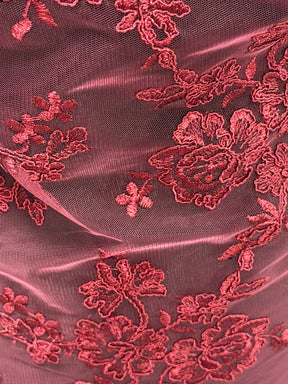 Dentelle Cordonnée Lie de Vin - LA7007