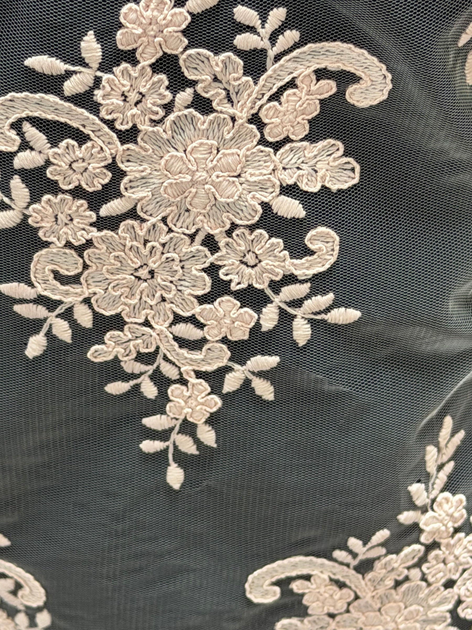 Dentelle perlée Rose Antique - LA7008