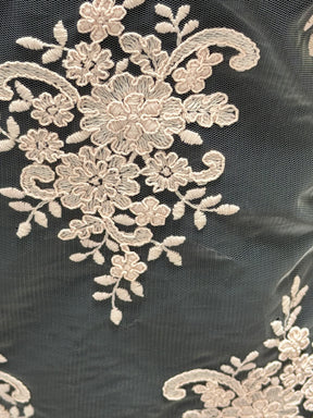 Dentelle perlée Rose Antique - LA7008