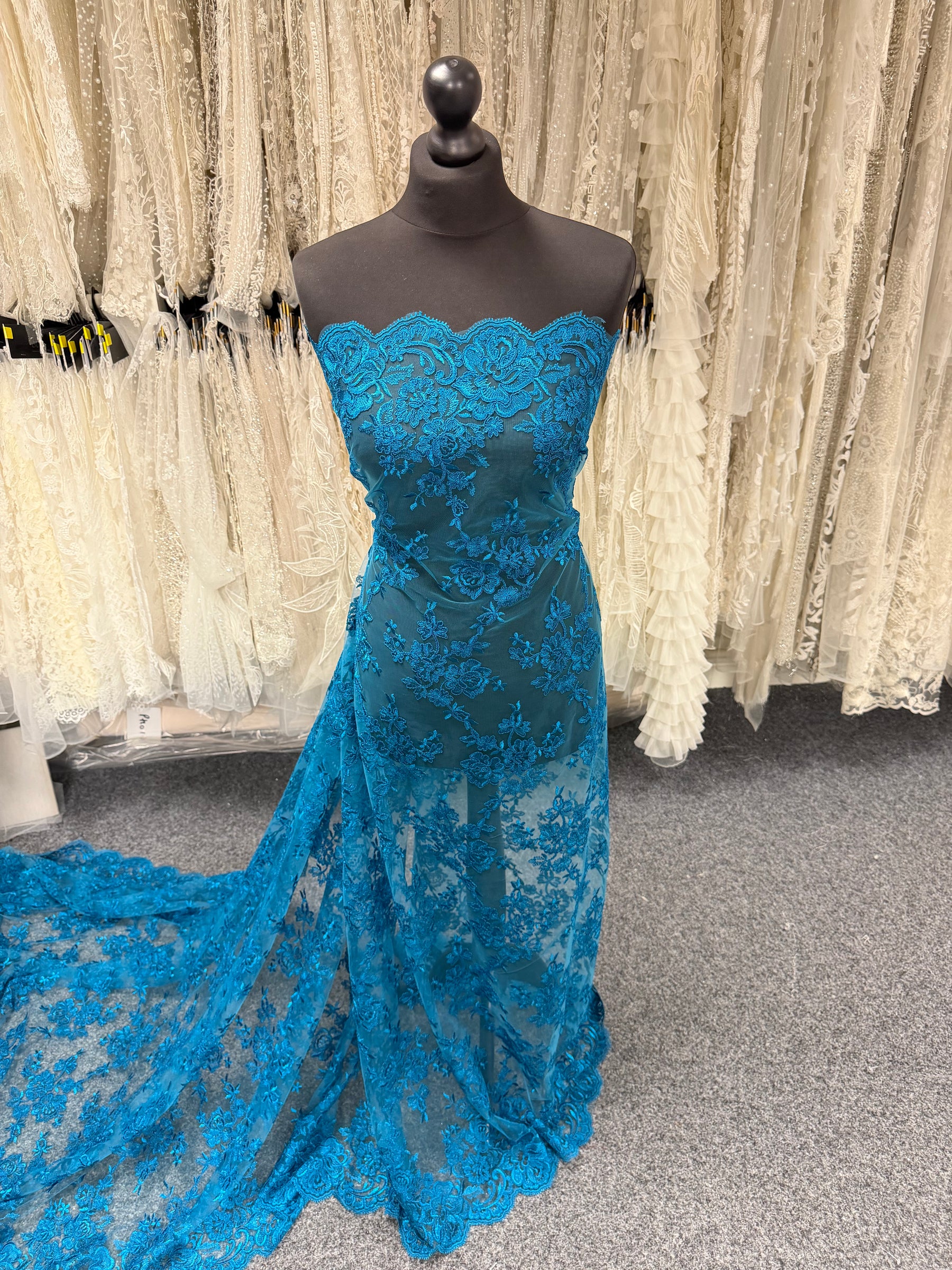 Dentelle cordée sarcelle - LA7007