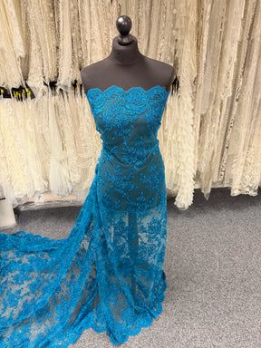 Dentelle cordée sarcelle - LA7007