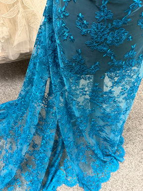 Dentelle cordée sarcelle - LA7007