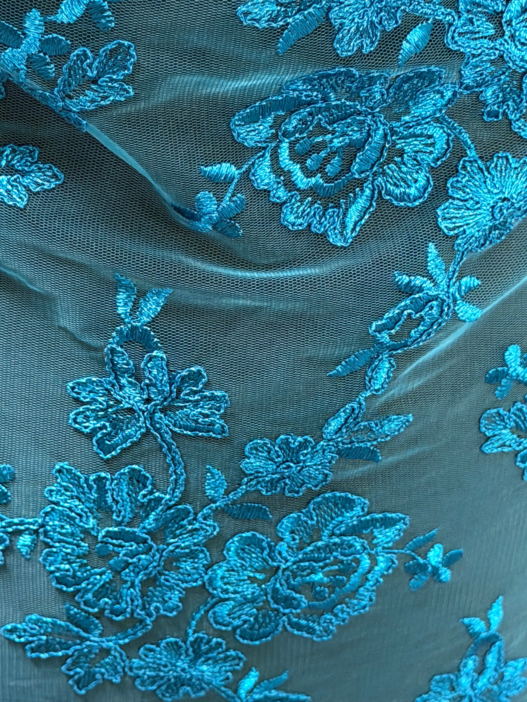 Dentelle cordée sarcelle - LA7007