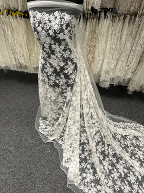 Dentelle 3D brodée ivoire - EB5033