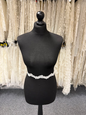 Galon en dentelle brodé ivoire - T744