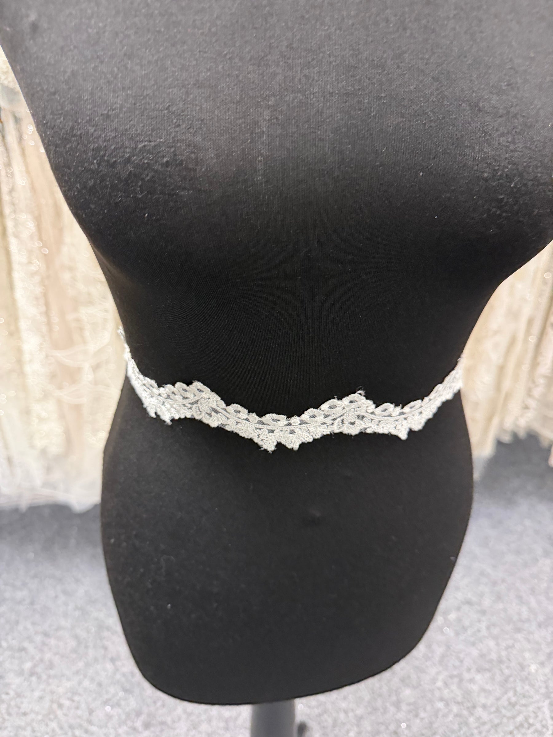Galon en dentelle brodé ivoire - T744