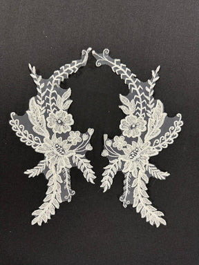 Appliques à paillettes ivoire - MT6002