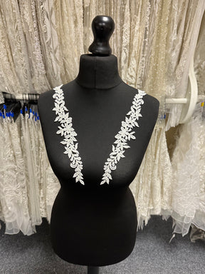 Appliques de dentelle guipure ivoire - T696