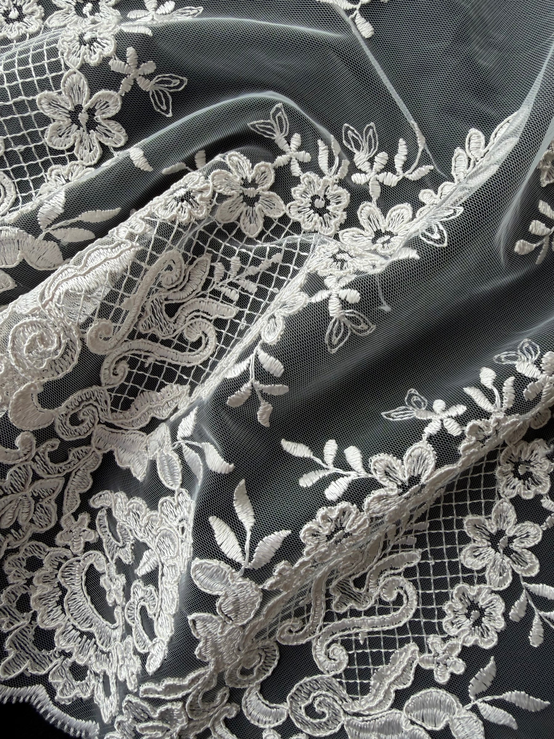 Dentelle de cordon rose coquille - LA7009