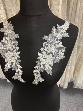 Appliques perlées ivoire - MT4007