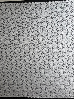 Dentelle florale ivoire pâle - P199