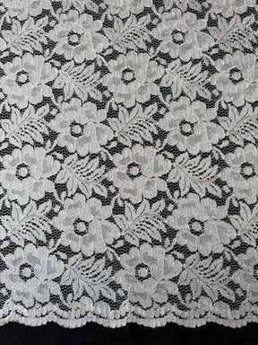Dentelle florale ivoire pâle - P199