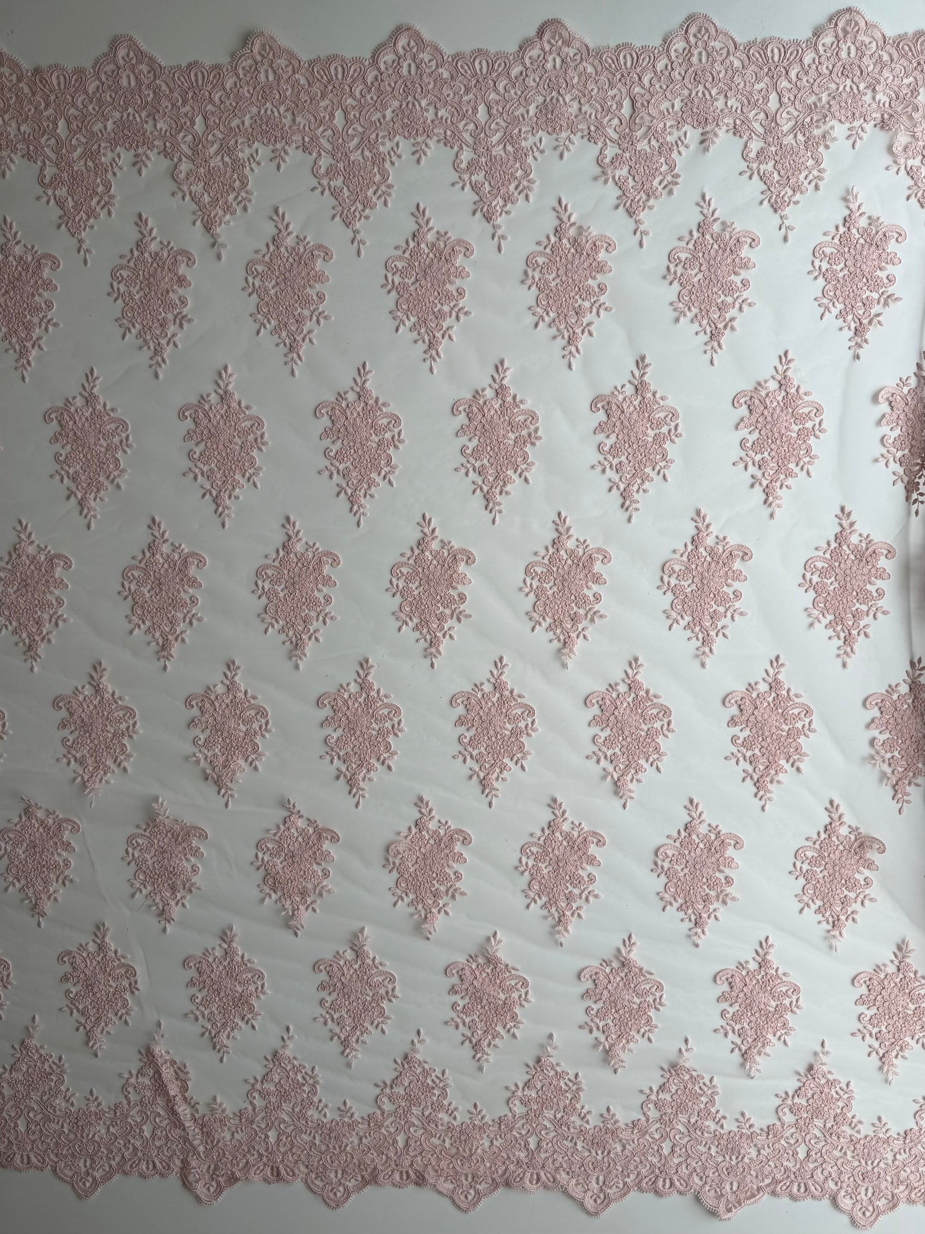 Dentelle perlée Rose Antique - LA7008
