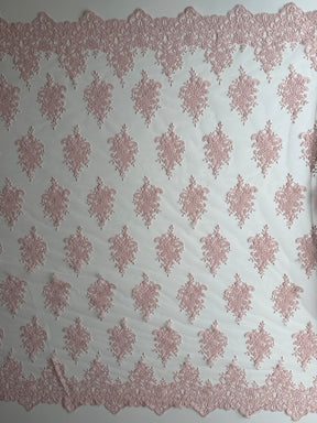 Dentelle perlée Rose Antique - LA7008