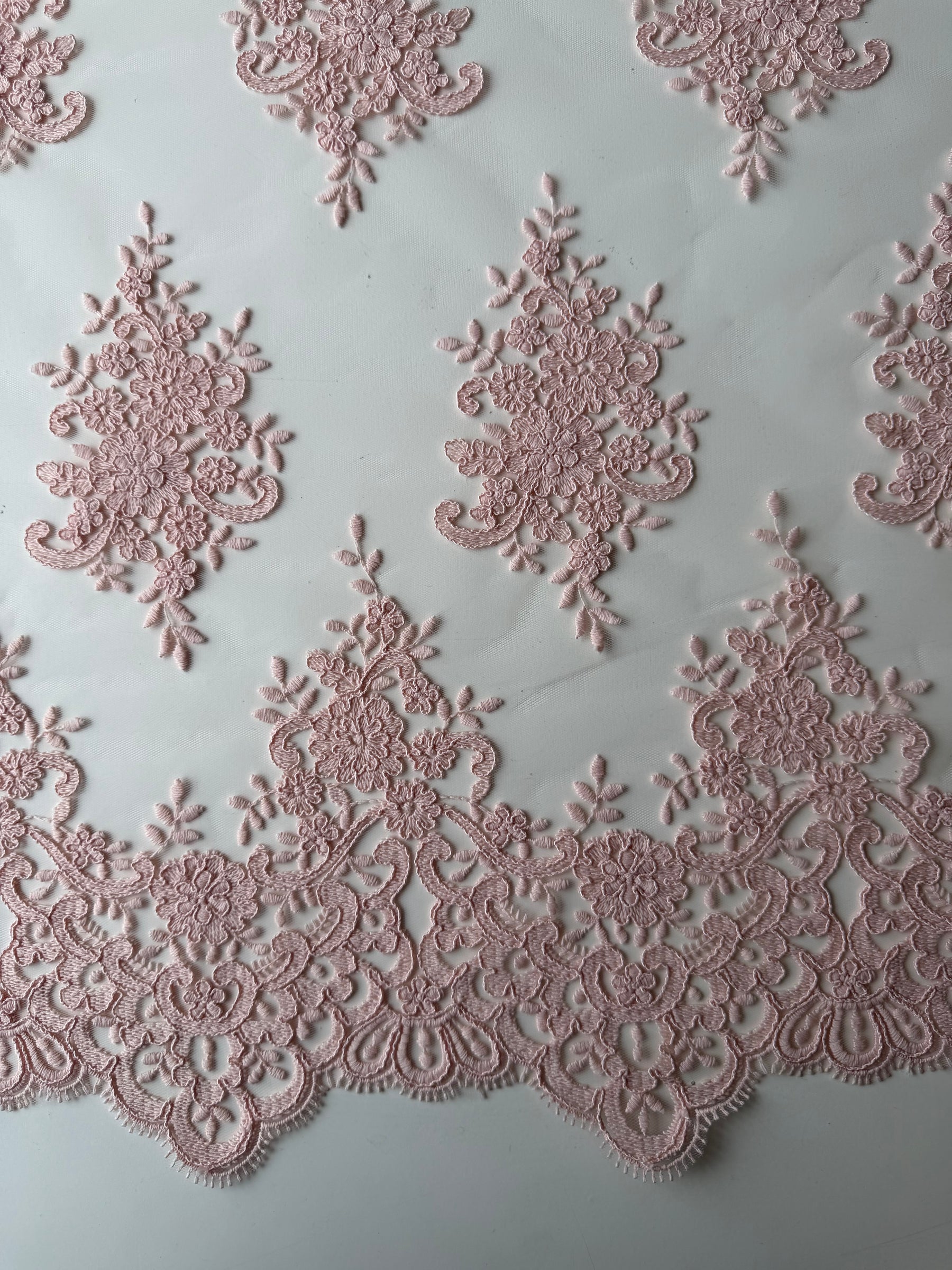 Dentelle perlée Rose Antique - LA7008