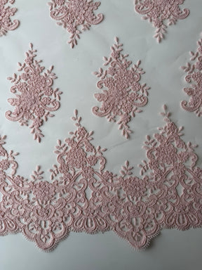 Dentelle perlée Rose Antique - LA7008