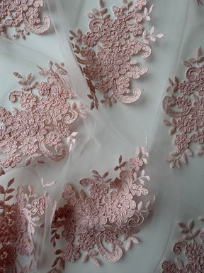 Dentelle perlée Rose Antique - LA7008