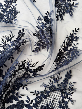 Dentelle Cordonnée Marine - LA7009