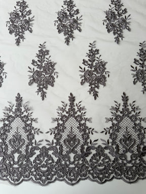 Dentelle Cordonnée Gris Taupe - LA7009
