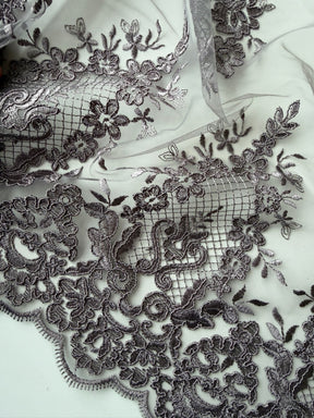 Dentelle Cordonnée Gris Taupe - LA7009