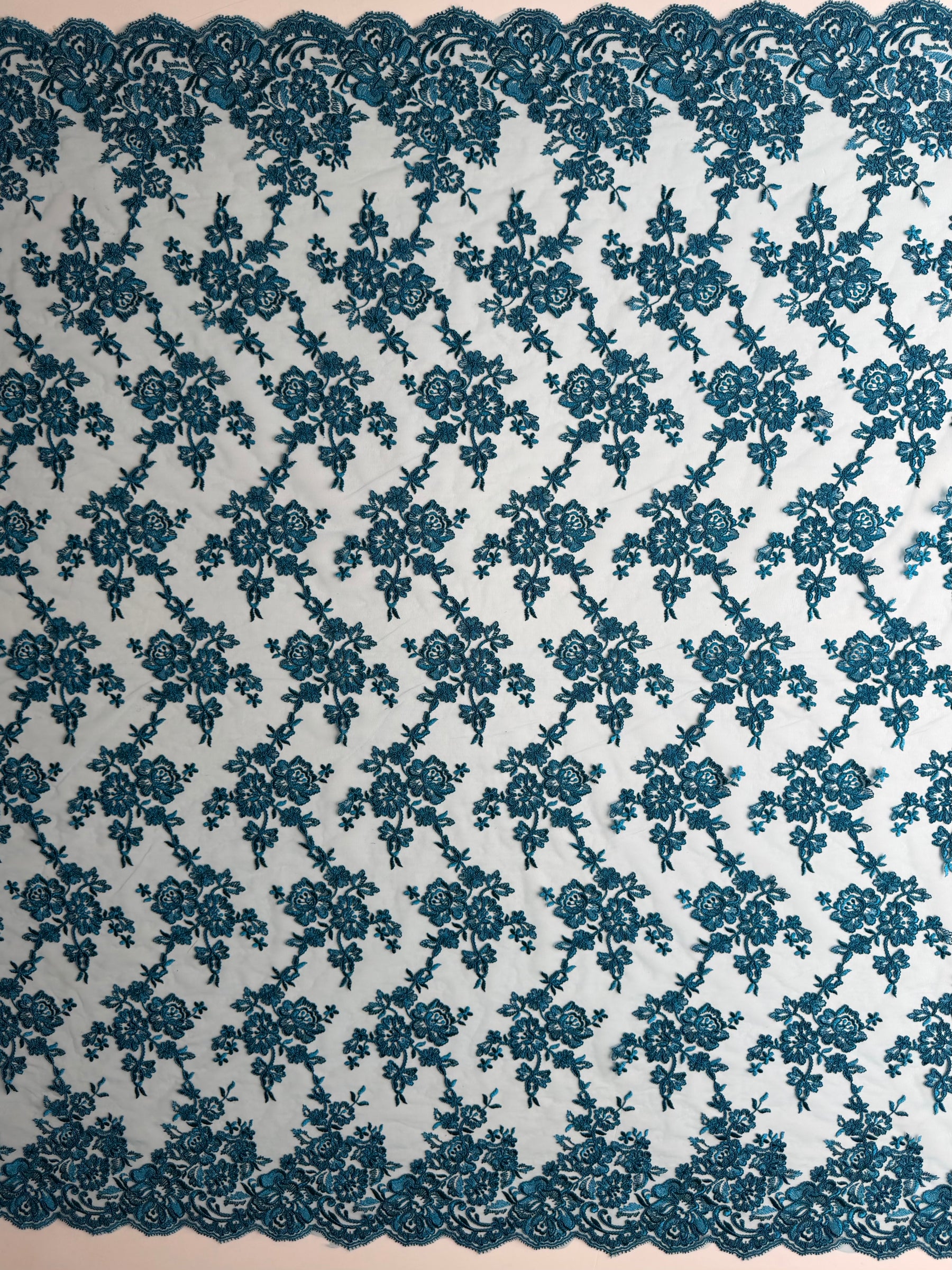 Dentelle cordée sarcelle - LA7007