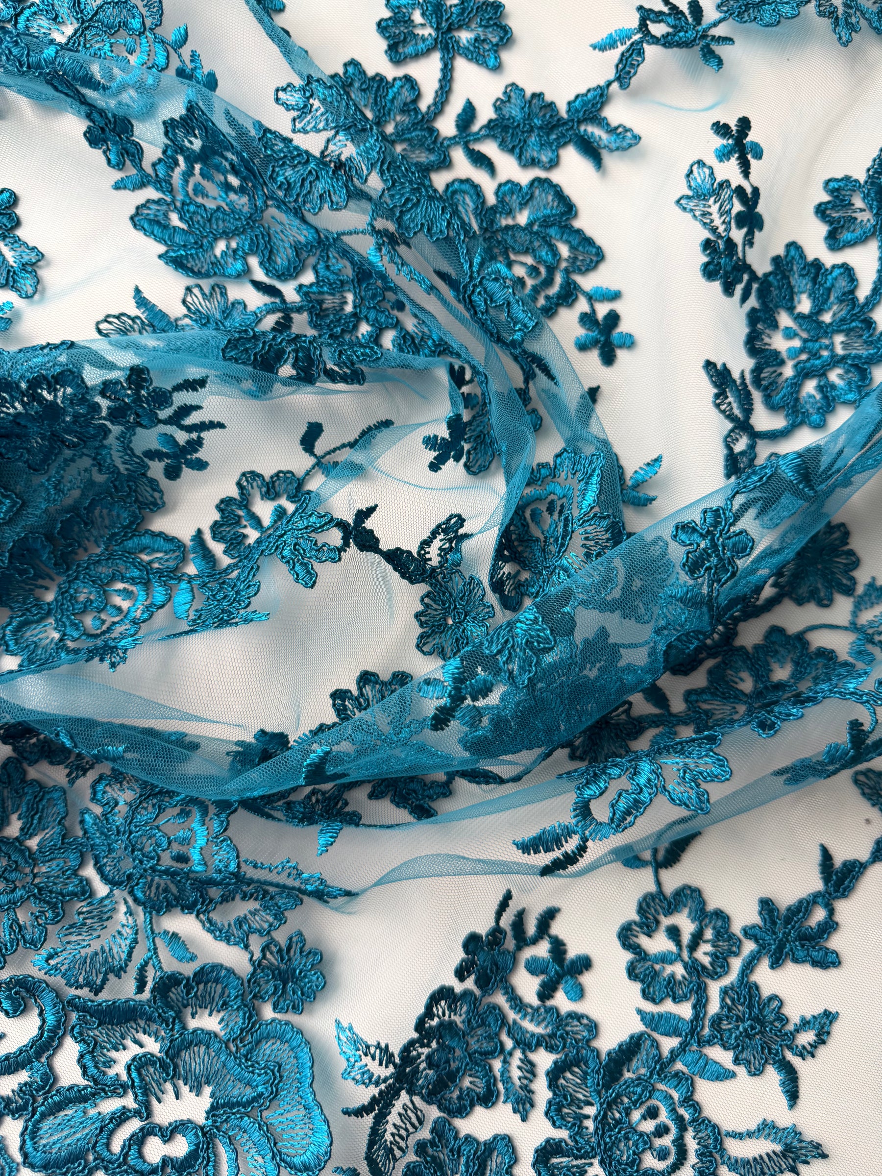 Dentelle cordée sarcelle - LA7007
