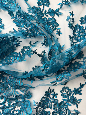 Dentelle cordée sarcelle - LA7007