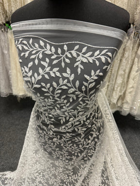 Dentelle ivoire à paillettes - Simeon TU0061