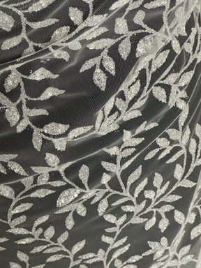 Dentelle ivoire à paillettes - Simeon TU0061