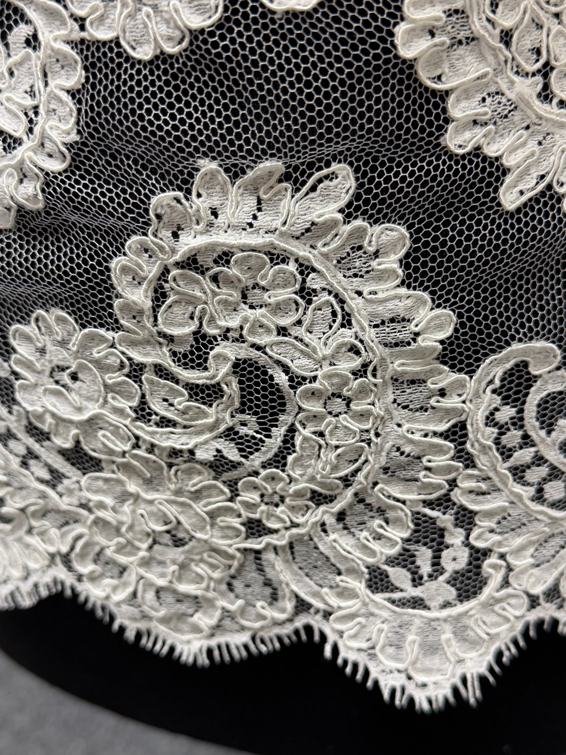 Ivory Corded Chantilly Lace Trim – Sudaba