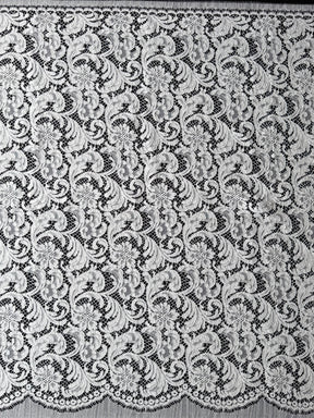 Dentelle française cordée écologique blanche - LA4007