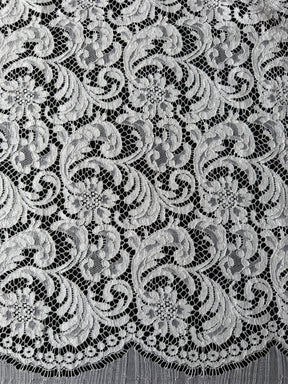 Dentelle française cordée écologique blanche - LA4007