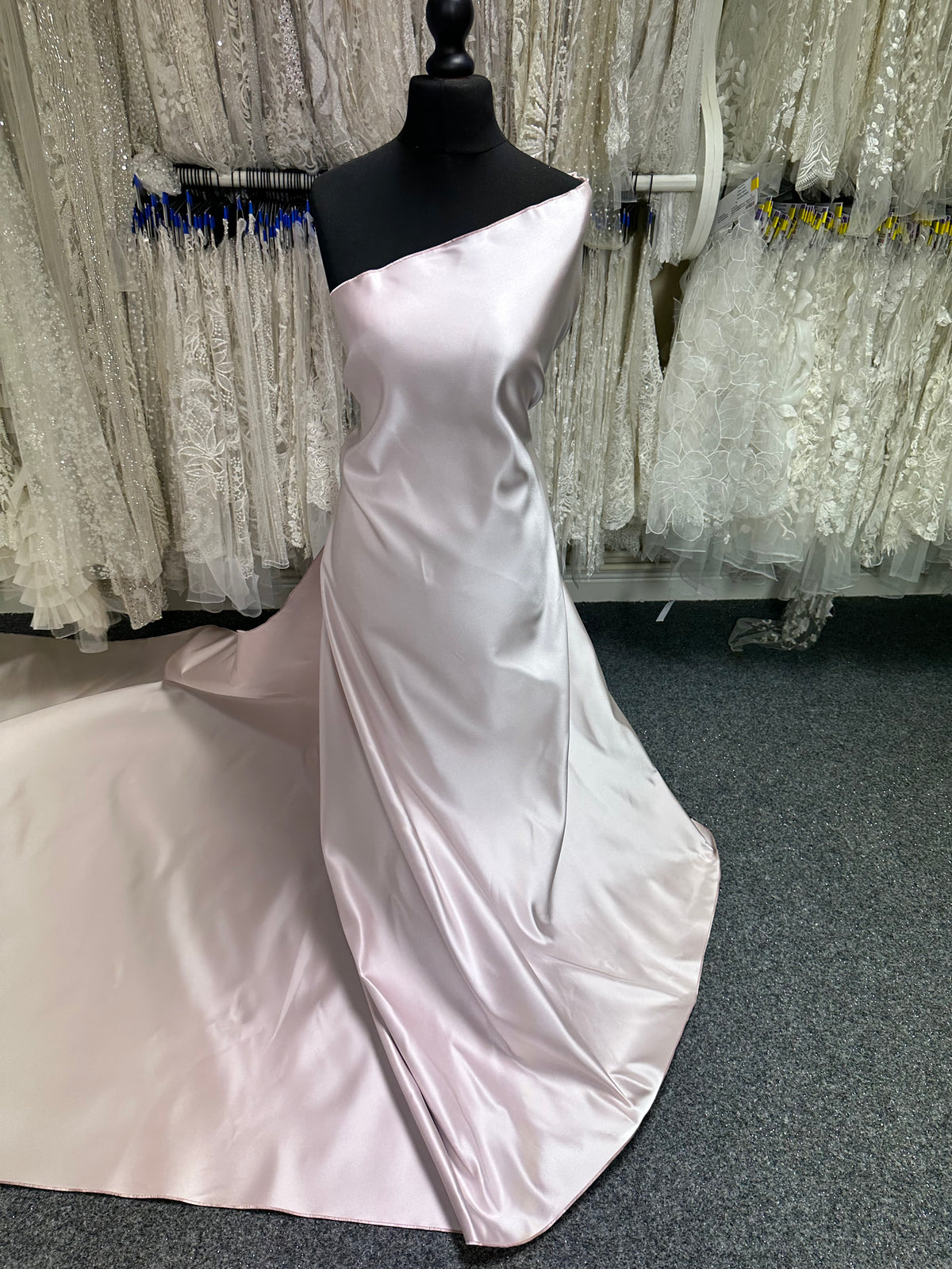 Satin de soie rose foncé - PH1001