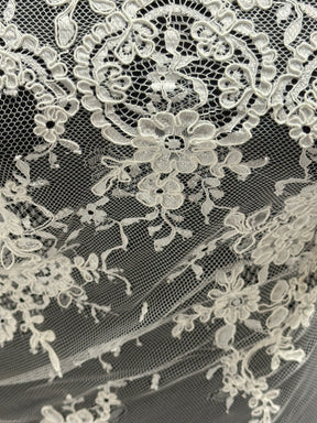 Dentelle cordée ivoire pâle - Eloise