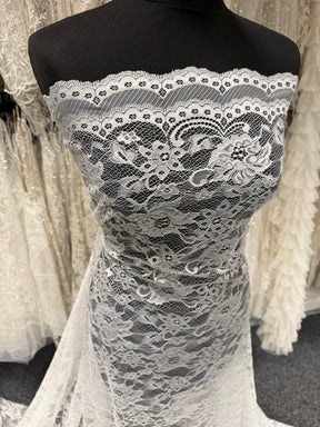 Ivory Raschel Lace - P222