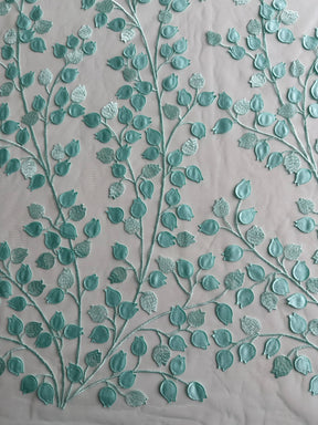 Dentelle brodée 3D Aqua - EB5034