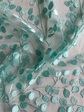 Dentelle brodée 3D Aqua - EB5034