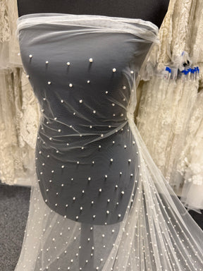 Tulle ivoire perlé - EB1071