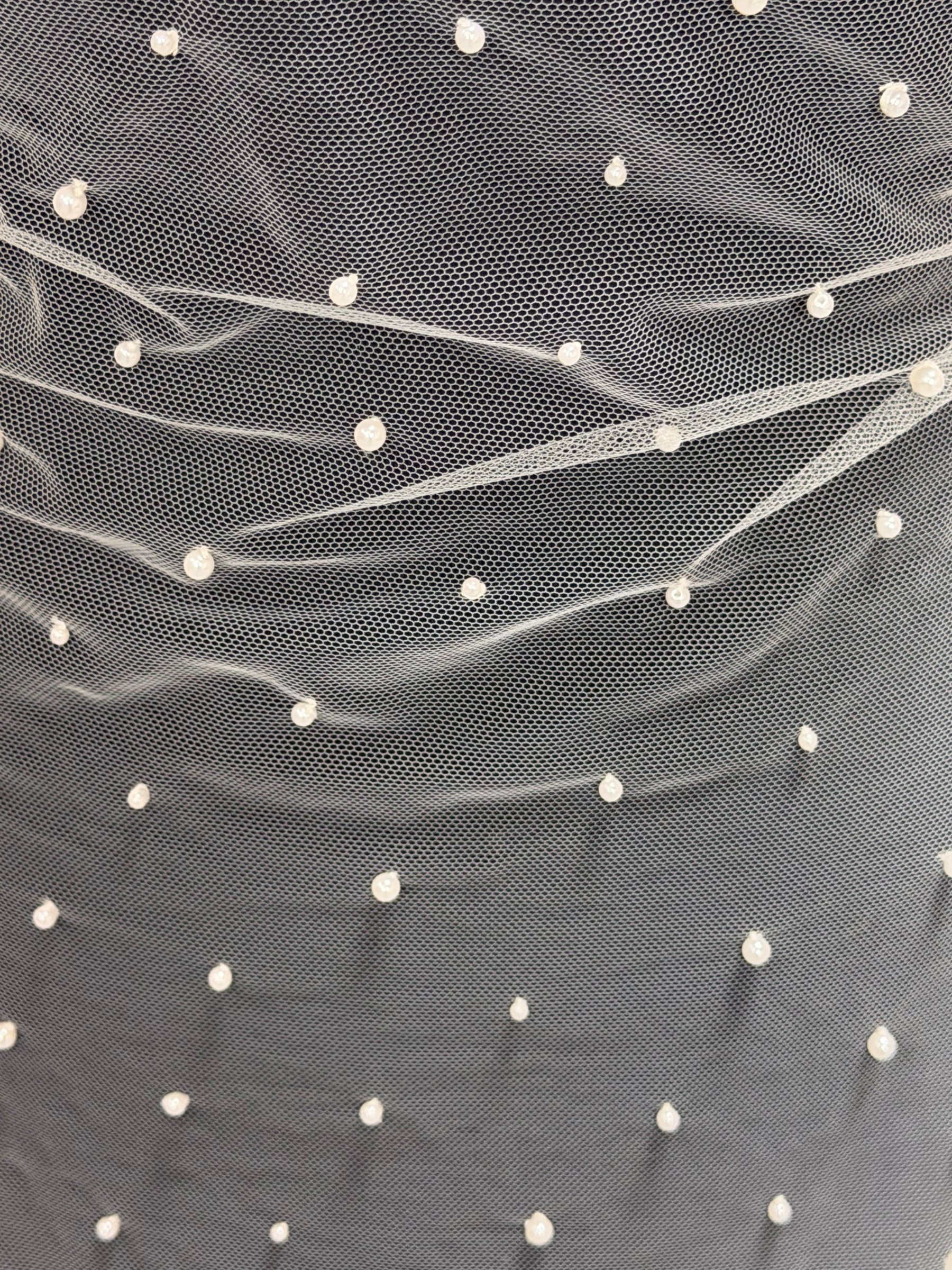 Tulle ivoire perlé - EB1071