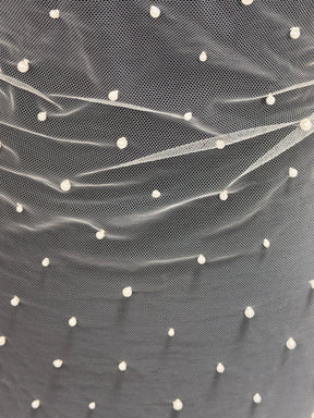 Tulle ivoire perlé - EB1071