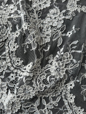 Dentelle cordée ivoire pâle - Eloise