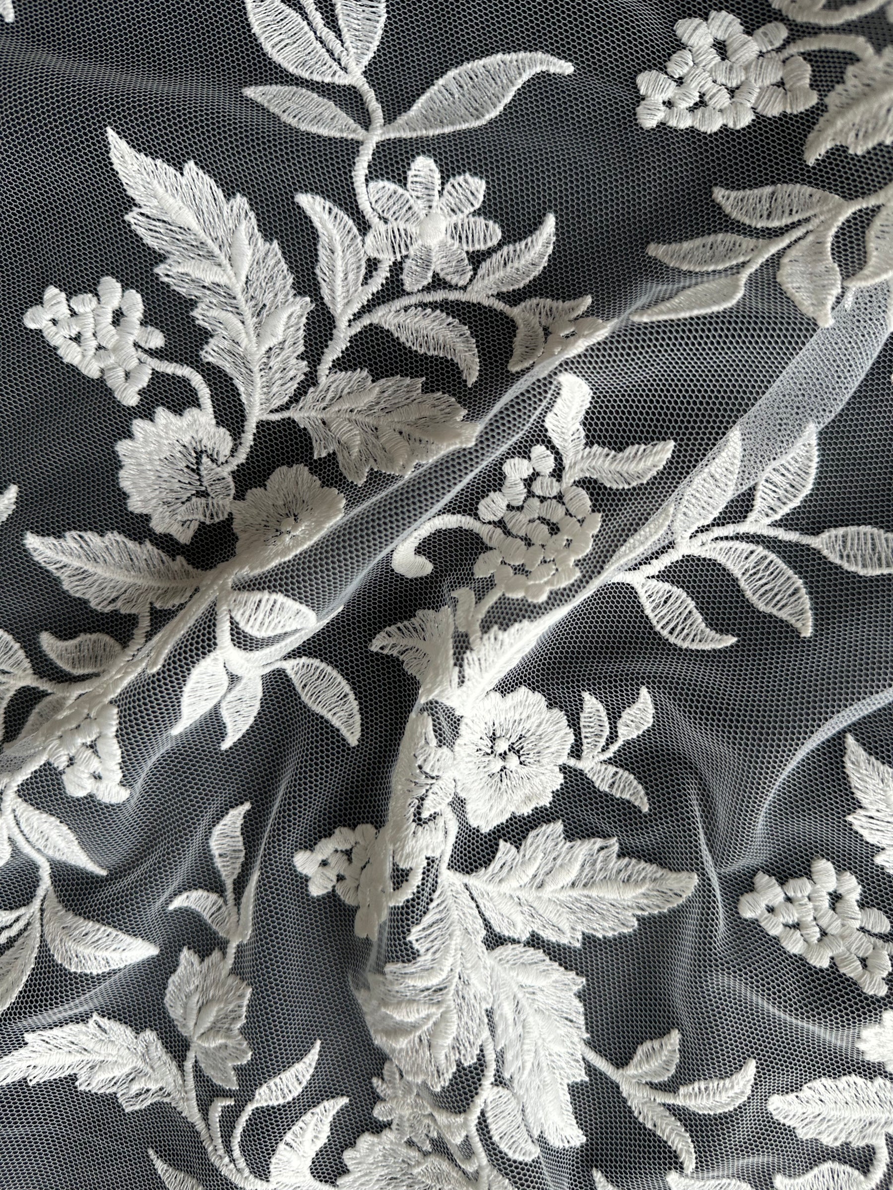 Dentelle brodée ivoire - EB5039