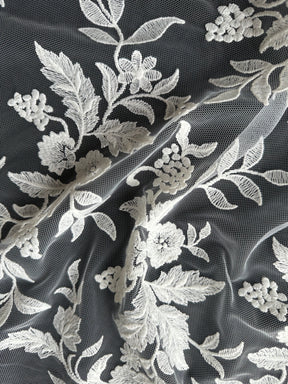 Dentelle brodée ivoire - EB5039