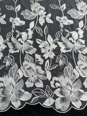 Dentelle brodée ivoire - EB5049