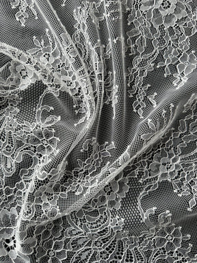 Dentelle Raschel blanche - P223