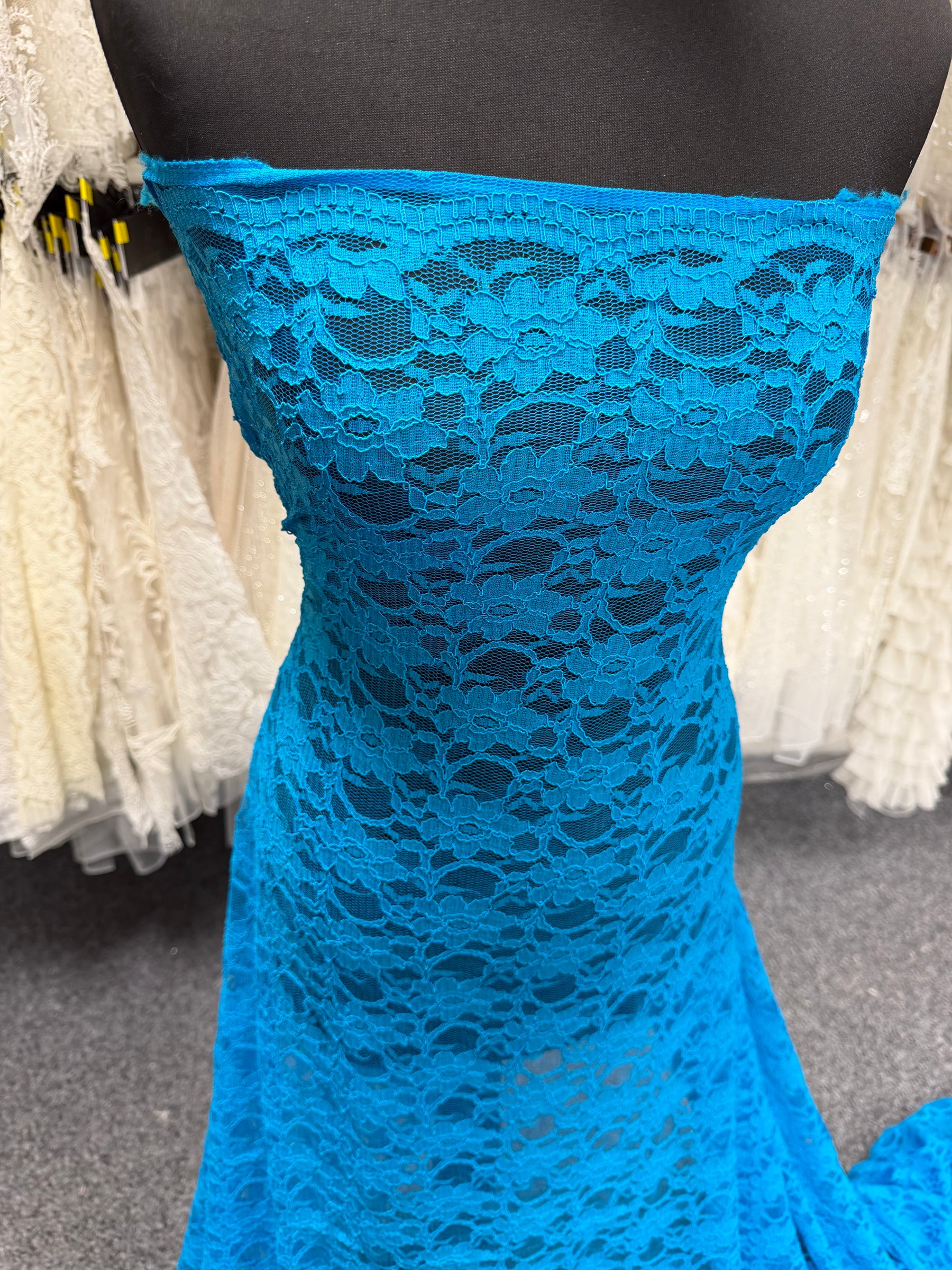 Blue Raschel Lace - P617
